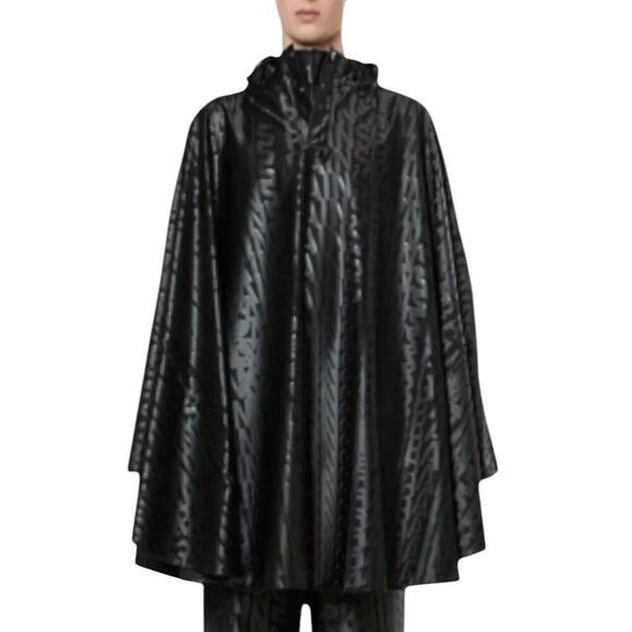 Rains Other - Rains Black Monogram Cape Large Unisex Poncho Waterproof